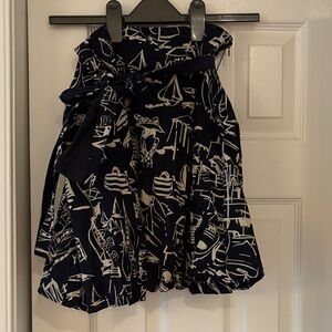 Navy and White Skirt
